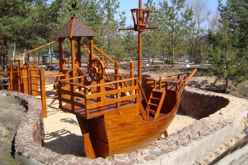 Сделать детский корабль для детской площадки своими руками